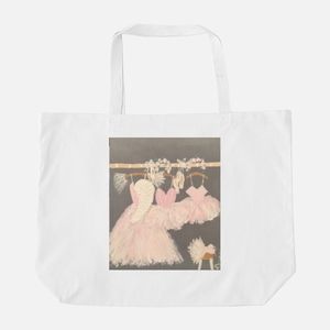 Large White Tote Bag " So Suite " Ballet Clothes